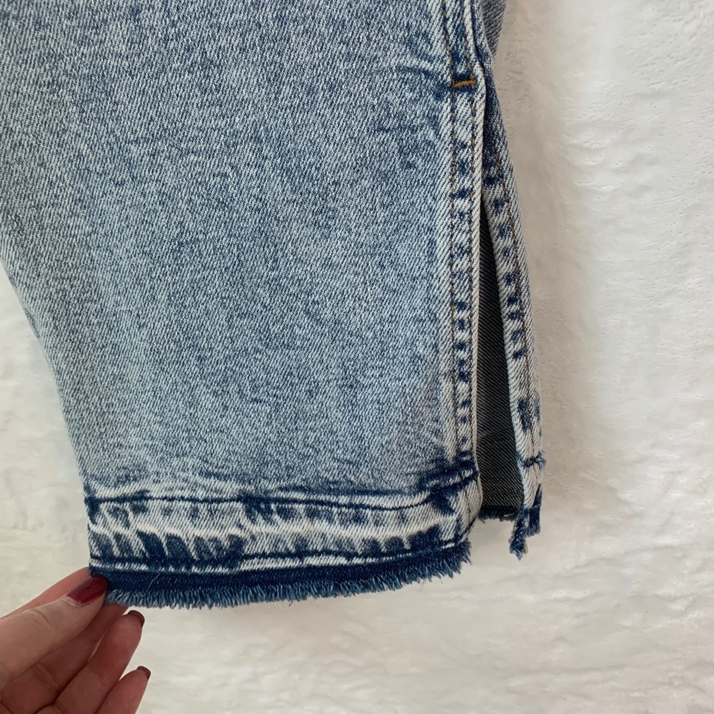 RE/DONE 70's High Rise Skinny Boot Released Hem Jeans in Opal Indigo Sz 32 - Picture 6 of 15